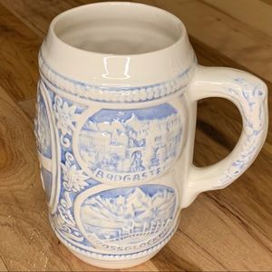 Vintage Beer Mug Austrian Ceramic Hand Painted